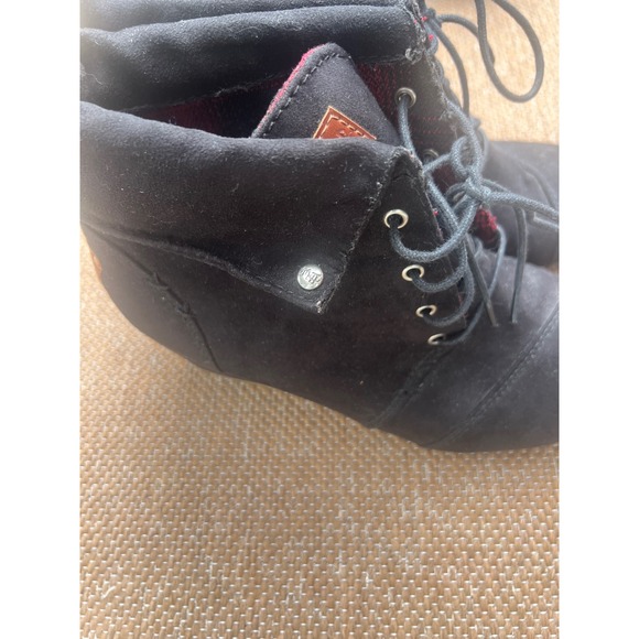 MAD Love  Wedges Booties Lace-Up‎ Fold-Down Ankle Boots Size 10 - Picture 7 of 11